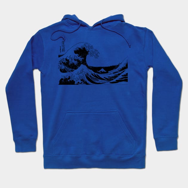 Retro Great Wave Off Kanagawa Hoodie by Suva